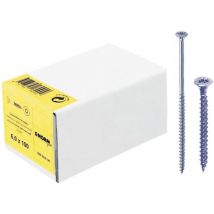 E-NORMPRO Spanplattenschraube 4,0 mm x 20 mm – Blau verzinkt – Senkkopf mit Innen-6-kant-Antrieb – Voll- und Teilgewinde