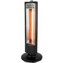 Warmlite - WL42013 1KW Carbon Infrared Heater with Oscillation, Adjustable Thermostat and Overheat Protection, Black
