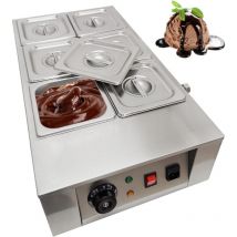 Gojoy - 1000W chocolat fondant 6 creuset-220V électrique chocolat fondant machine de fusion chocolat fondeur acier inoxydable bain D'eau pot de