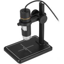 Lifcausal - Microscope numérique usb à grossissement 1000X avec fonction otg Endoscope Loupe à lumière 8 led Loupe avec support