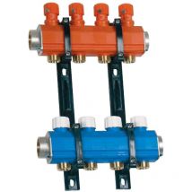 1002.A Collettore Premontato Ø1'F 4+4 Derivazioni Ø3/4'M Polimero - 10040660 - RBM