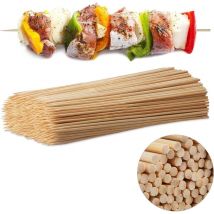 10023685 Wooden skewers, set of 500 barbecue skewers, bamboo, diy, 30 cm long, 4 mm wide, practical, natural