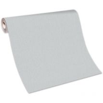 BRICOFLOR Papier Peint gris clair uni Tapisserie moderne pour cuisine, chambre & plus Papier Peint intissé pour chambre adulte