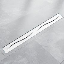 Bituxx - 100cm Edelstahl Duschrinnen Ablaufrinnen Bodenablauf Duschrinne Duschablauf Streifen