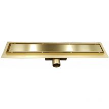 Sea-horse - 100cm Gold Coloured Stainless Steel Bathroom Floor Linear Shower Drain Sheet