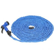 100FT Flexibler Gartenschlauch 30m Wasserschlauch dehnbarer Flexischlauch blau