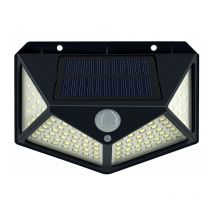 100LED Lampe Solaire , Lumière Solaire Humaine Panneau Solaire Équipé Super Lumineux Charge Solaire Économie D'énergie 3 Modes Éclairage Étanche