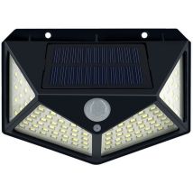 100led Lampe Solaire , Lumière Solaire Humaine Panneau Solaire Équipé Super Lumineux Charge Solaire Économie D'Énergie 3 Modes Éclairage Étanche 