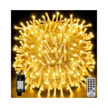 100m 1000LED LED String Lights, IP44 Waterproof Christmas Lights with Remote Control and Timer, 8 Modes, Warm White
