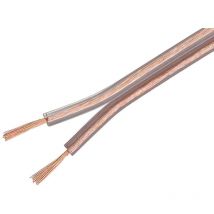 Adnauto - 100m de Cable de haut parleurs - 2x2.5mm2 ofc transparent