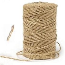 100M Jute Twine, Garden Twine, Natural Jute Rope, Arts Crafts Twine, for Gardening, Decoration, Gift Wrapping, Creative Arts, Tag Lanyard (1mm)