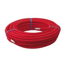 Ayor - 50m Tube Multicouche Ø16x2,0 - Alu 0,20mm - Prégainé Rouge somatherm