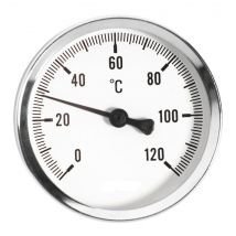 Ferro - 120C Thermometer Temperature Gauge 1/2 Inch Rear Entry 100mm