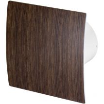 Awenta - 100mm Humidity Sensor Extractor Fan Wenge Wood abs Front Panel escudo Wall Ceiling Ventilation