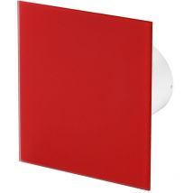 Awenta - 100mm Timer Extractor Fan Matte Red Glass Front Panel trax Wall Ceiling Ventilation