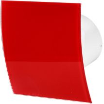 Awenta - Ventilateur salle de bain avec minuterie 100mm Verre Rouge Escudo
