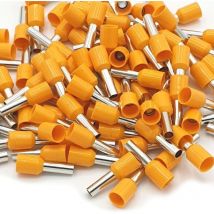 100pcs 4mm isolants orange embouts de sertissage terminaux à cordon simple