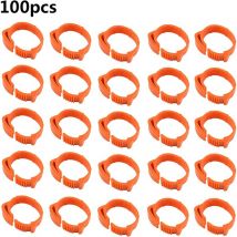 100PCS Bague Bague Oiseau Anneaux pour Pied Bague pour Poule,001-100 Bandes de Jambes Oiseau Numérotées,Anneau de Jambe réglable Poule pour