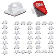Tigrezy - 100PCS Clips Câbles Durables avec 3M Adhésif, Rangement de Cordon Serre-Câbles, Gestion de Câble Support Organiseur de Fils Electriques