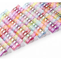 Ersandy - 100PCS Clips Pinces diy 2.7 1.0 0,9cm Couture en Plastique pour Reliure Patchwork Crochet Tricot Artisanat Couleurs Assorties(Couleur