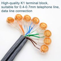 100pcs Connecteurs De Cable K1 Connecteurs Épissure Uy Cable Connecteur Étanche Résistance Verrou Connecteur Connexion De La Ligne Téléphonique Clip 