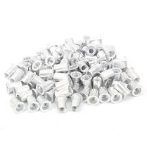 100Pcs Ecrous à Tirer Tête Plate Aluminium Quincaillerie Verticale Accessoires WJ-30045M8