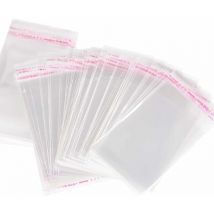 100pcs Petit Sac Bonbon Transparent Plastique Pochette Sachets Cellophane Auto-adhésifs Sachet d'Emballage Biscuit Sandwich Chocolats Perles Bijoux