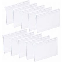 GABRIELLE 100Pcs Porte-étiquette Transparent en Plastique, Porte-étiquettes en PVC Supports d'Étiquettes en Plastique Porte-étiquette de Prix