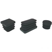 100PZ puntali alettati tondi 35 mm plastica nero