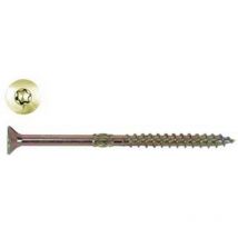 Friulsider - 100PZ viti per truciolare testa svasata torx acciaio zincato giallo - MM.6X200 filetto MM.80