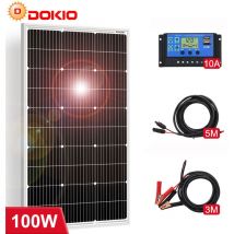 100W 12v Monokristallines Solarpanel Kit für 12v Haus/Batterie/Wohnmobil/Boot