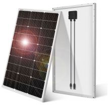 100W 12v Monokristallines SolarPanel Solarmodul für Batterie/Wohnmobil/Haus/Balkon - Dokio