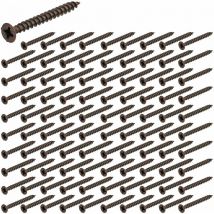 100x vis cruciforme pz à tête fraisée M3x25mm filetage complet brunie bronze