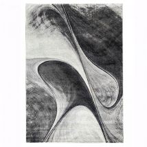 Unamourdetapis - Tapis salon et chambre 80x150 gris rectangle tissé motif géométrique madila