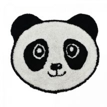 Unamourdetapis - Tapis enfant en coton Lavable 30° Ø80cm blanc et noir panda