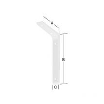 Supporto console in alluminio 150x200 mm bianco