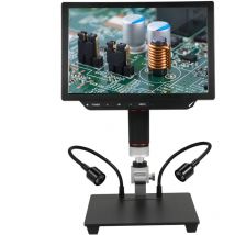 Lepmerk - 10,1-Zoll-Videomikroskop mit 13-Megapixel-Kamera, 1- bis 8-facher Vergrößerung, geeignet für Android/iOS, VMS101S