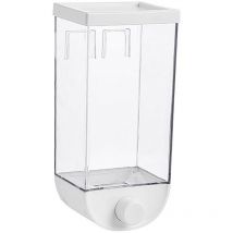 10243 Bidon distributeur 1 Kg distributeur de céréales noix et légumes Couleur: Blanc