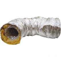 Acoustic Ducting, Ø102mm (4") Flexible Aluminium / Fibrewool, Silent, for Ventilation, Extraction, Air Conditioning. 5 m Supplied compressed to 0.8m