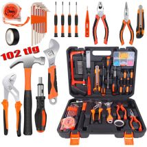 Dayplus - 102x Toolbox Kit tournevis set Toolbox marteau à rochet