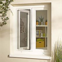 Moustiquaire cadre fixe sans percer en aluminium - Blanc - L130 x H150cm