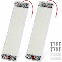 108 LED éclairage intérieur 12V - 85v 12W lampe d'éclairage avec interrupteur marche / arrêt pour camion de voiture camping - car caravane, paquet de