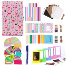 Flamant - flamingo)108 piezas de accesorios para cámara instantánea compatibles con la cámara instantánea Instax Mini, incluye álbum de