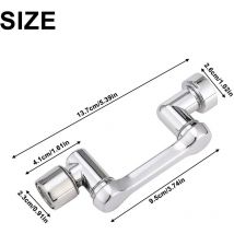 1080 Degree Swivel Universal Faucet With Two Water Flow Patterns Durable For Bathroom Kitchen Sink(Fonction unique) - S-giant
