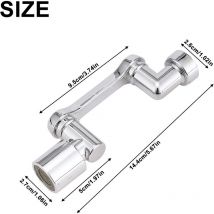 1080 Degree Swivel Universal Faucet With Two Water Flow Patterns Durable For Bathroom Kitchen Sink(Double fonction) - S-giant
