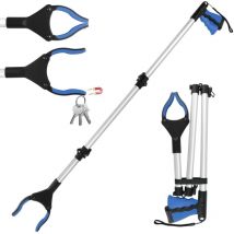 Litreve - 108cm Pince Ramasse Objet pour Personnes gées et Handicapés Aimants, Outils de Ramassage Pince Telescopique Rotative pour Attraper Les