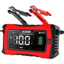10A Chargeur de Batterie Voiture 12V/24V, Chargeur Batterie Mainteneur et Automatique Réparation Fonction pour Bateaux SUV/Batteries au Lithium