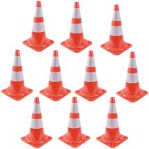 Trutzholm - 10x Verkehrskegel Warnleitkegel Verkehrsleitkegel Leitkegel Markierungskegel Pylone Warnkegel