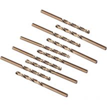 Lablanc - 10er Set M35 Hss Hss-co Spiralbohrer Für Stahl Und Metall Ø 0,8 Mm
