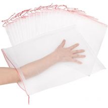 10er Set Nylon-insekten-schutzsäckchen Ca. 35×25cm Mit Zugband, Luftdurchlässige Vogelschutz- Und Fruchtfliegenschutzsäcke Für Obst, Gemüse Und Reben